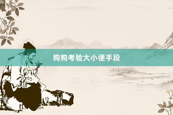 狗狗考验大小便手段